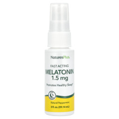 Мелатонін в аерозольній упаковці Natures Plus (Melatonin) 59.14 мл зі смаком натуральної м'яти