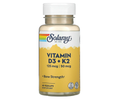 Вітамін Д3 та К2 Solaray (Vitamin D-3 & K-2) 5000 МО/50 мкг
