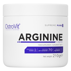 Аргінін Ostrovit (L-Arginine) 3000 мг 210 г з натуральним смаком