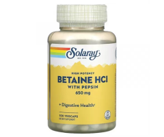 Бетаїн HCl + пепсін Solaray (HCL with Pepsin) 650 мг
